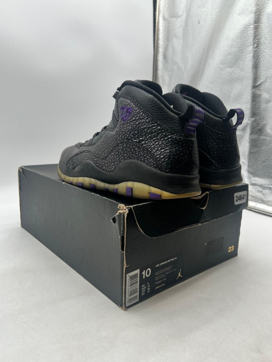 Jordan 10 Retro Paris 10 (Lightly Worn Pre-Owned)JordanBlack/Fierce Purple-Black - Image 4