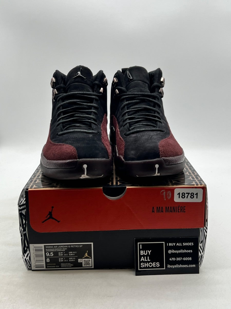 Jordan 12 Retro SP A Ma Maniére Black (Women's) 9.5W (Lightly Worn Pre-Owned) - Image 2