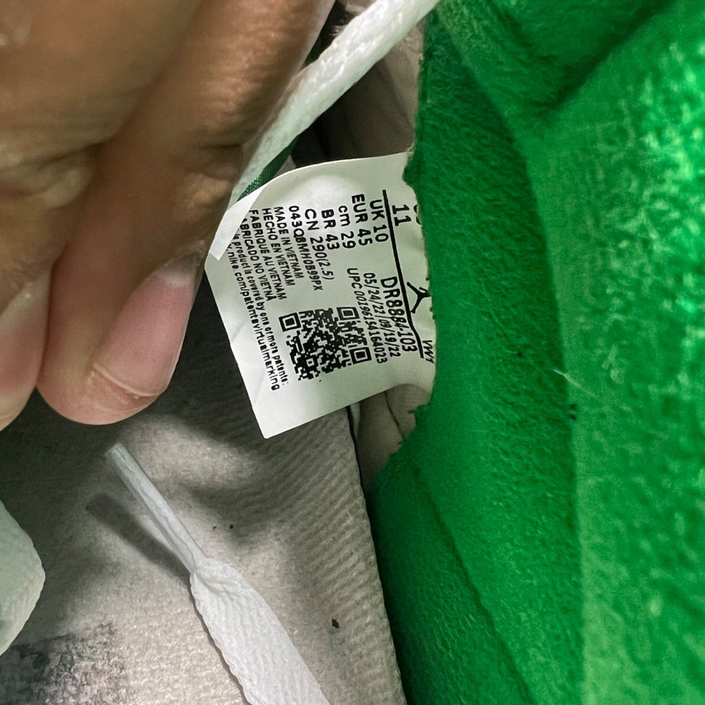 Jordan 2 Retro Lucky Green 11 (Moderately Worn Pre-Owned)JordanWhite/Lucky Green/Sail/Light Steel Grey - Image 7