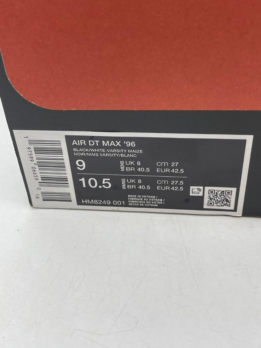 Nike Air DT Max '96 Black White (2024) 9 (Moderately Worn Pre-Owned)NikeBlack/White/Varsity Maize - Image 9