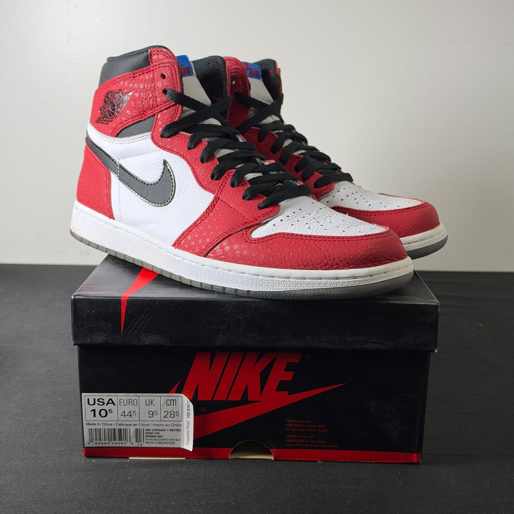 Jordan 1 Retro High Spider-Man Origin Story (Size 10.5) - aux