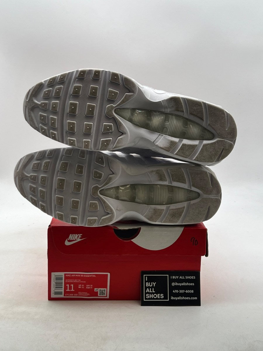 Nike Air Max 95 Essential White Grey Fog 11 (Lightly Worn Pre-Owned) - Image 8
