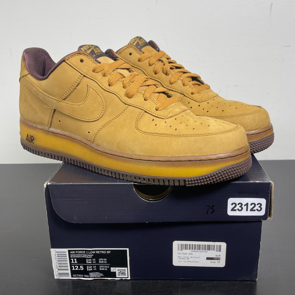 Nike Air Force 1 Low Wheat Dark Mocha 11 (Moderately Worn Pre-Owned)NikeWheat/Wheat-Dark Mocha - Image 1