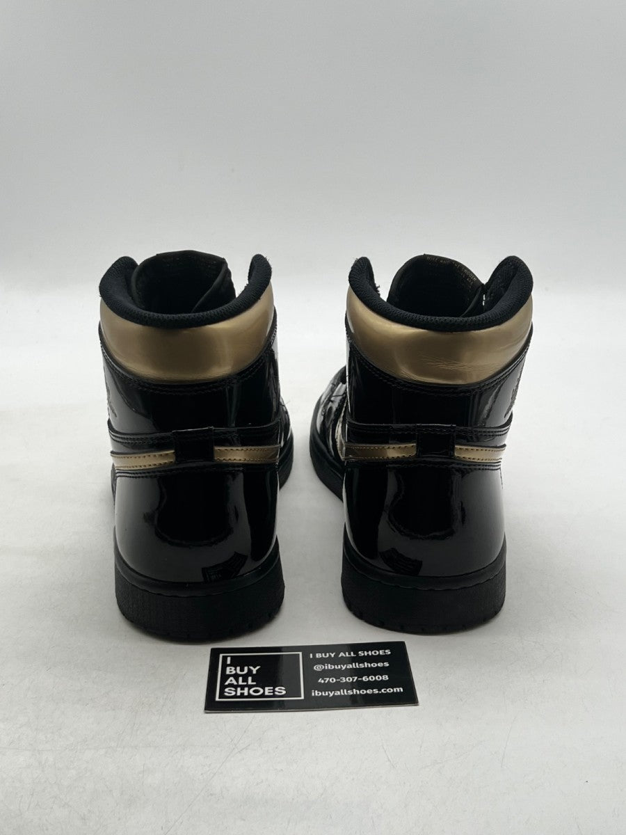 Jordan 1 Retro High Black Metallic Gold (2020) 10 (Lightly Worn Pre-Owned) - Image 5