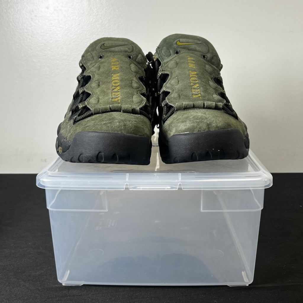 Nike Air More Money Currency Pack (USA) 9.5 (New Pre-Owned)NikeSequoia/Metallic Gold-Black - Image 2
