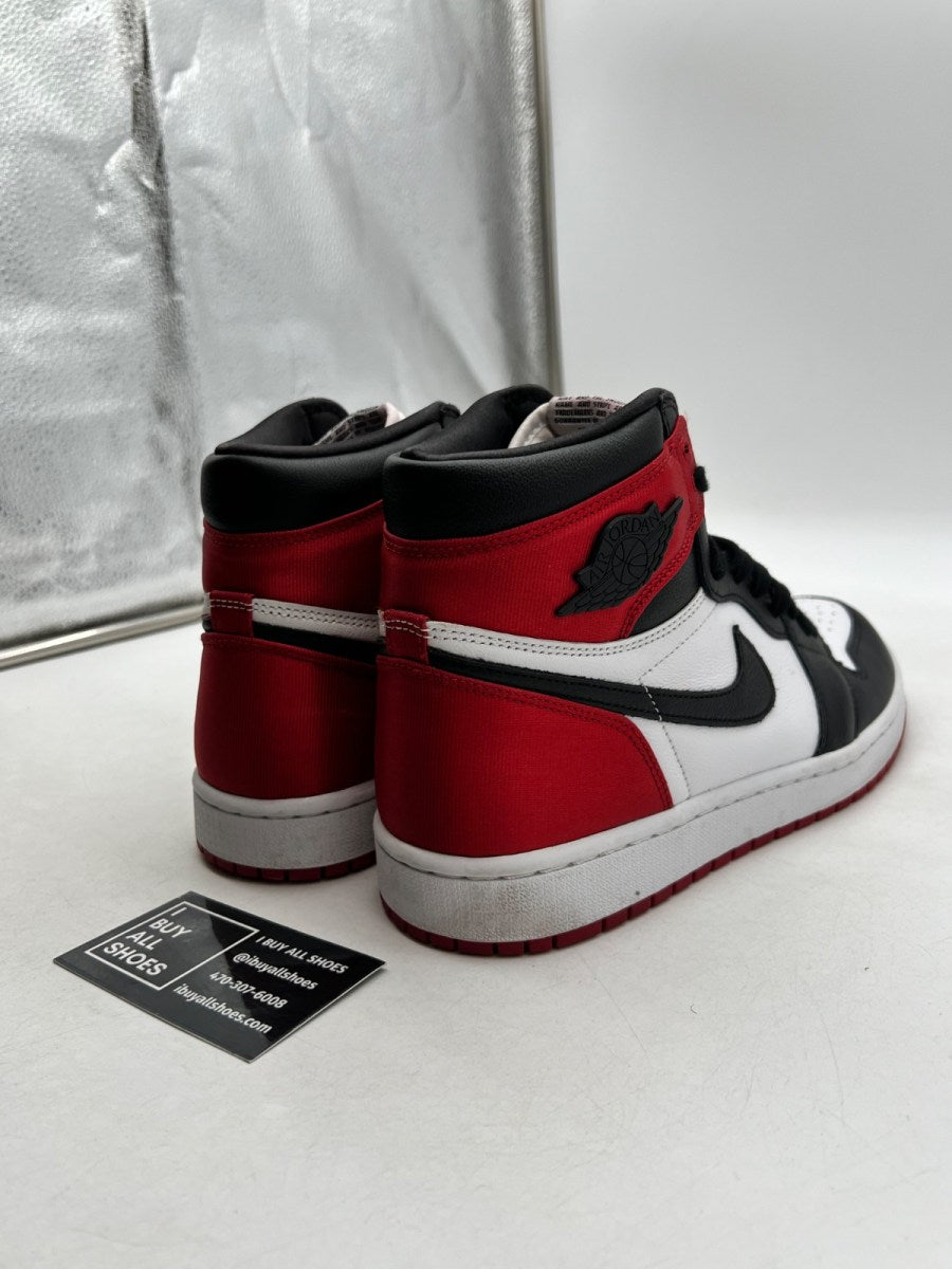 Jordan 1 Retro High Satin Black Toe (Women's) 11W (Moderately Worn Pre-Owned) - Image 5