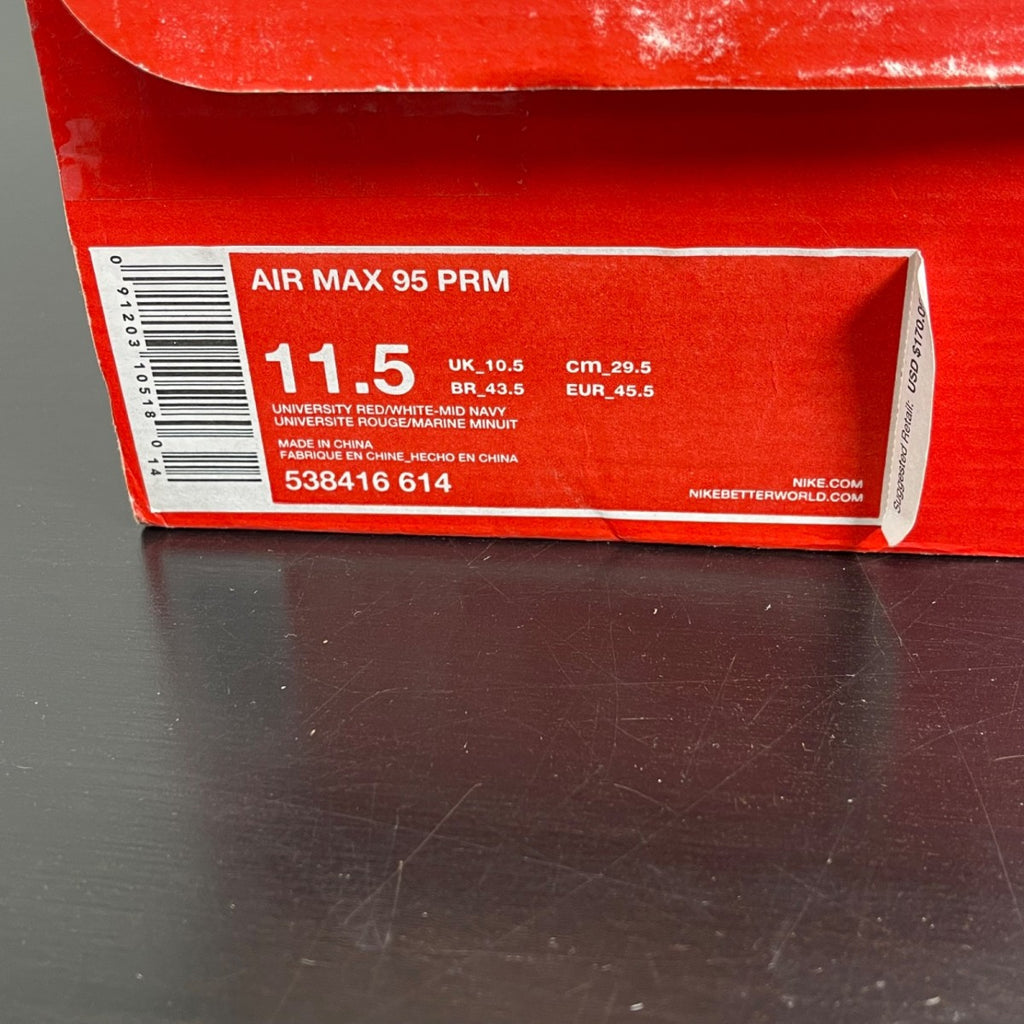Nike Air Max 95 Independence Day 11.5 (Moderately Worn Pre-Owned)NikeUniversity Red/White-Midnight-Navy - Image 7