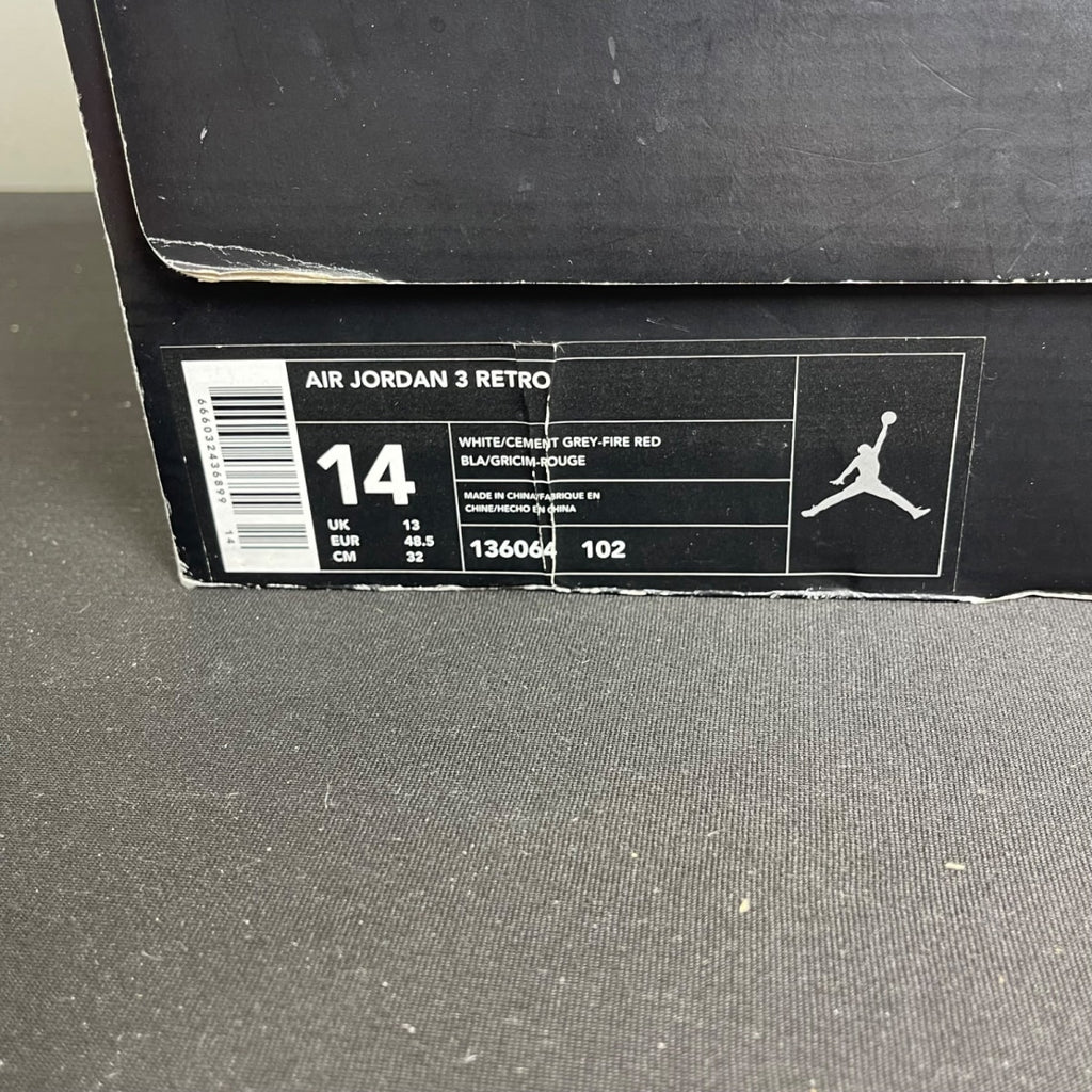 Jordan 3 Retro White Cement (2003) (Size 14) - Image 7