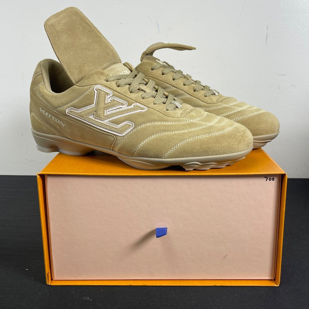 Louis Vuitton LV Footprint Soccer Beige 9.5 (Moderately Worn Pre-Owned)Louis VuittonBeige - Image 1