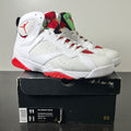 Jordan 7 Retro Hare (2015) 11 (Lightly Worn Pre-Owned)JordanWhite/True Red-Light Silver-Tourmaline - Image 1