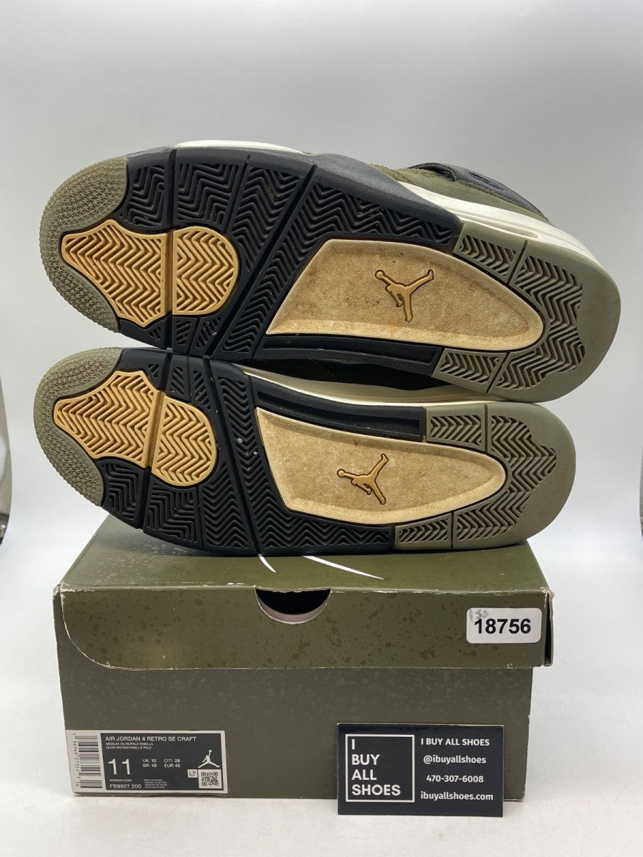 Jordan 4 Retro SE Craft Medium Olive 11 (Heavily Worn Pre-Owned) - Image 7