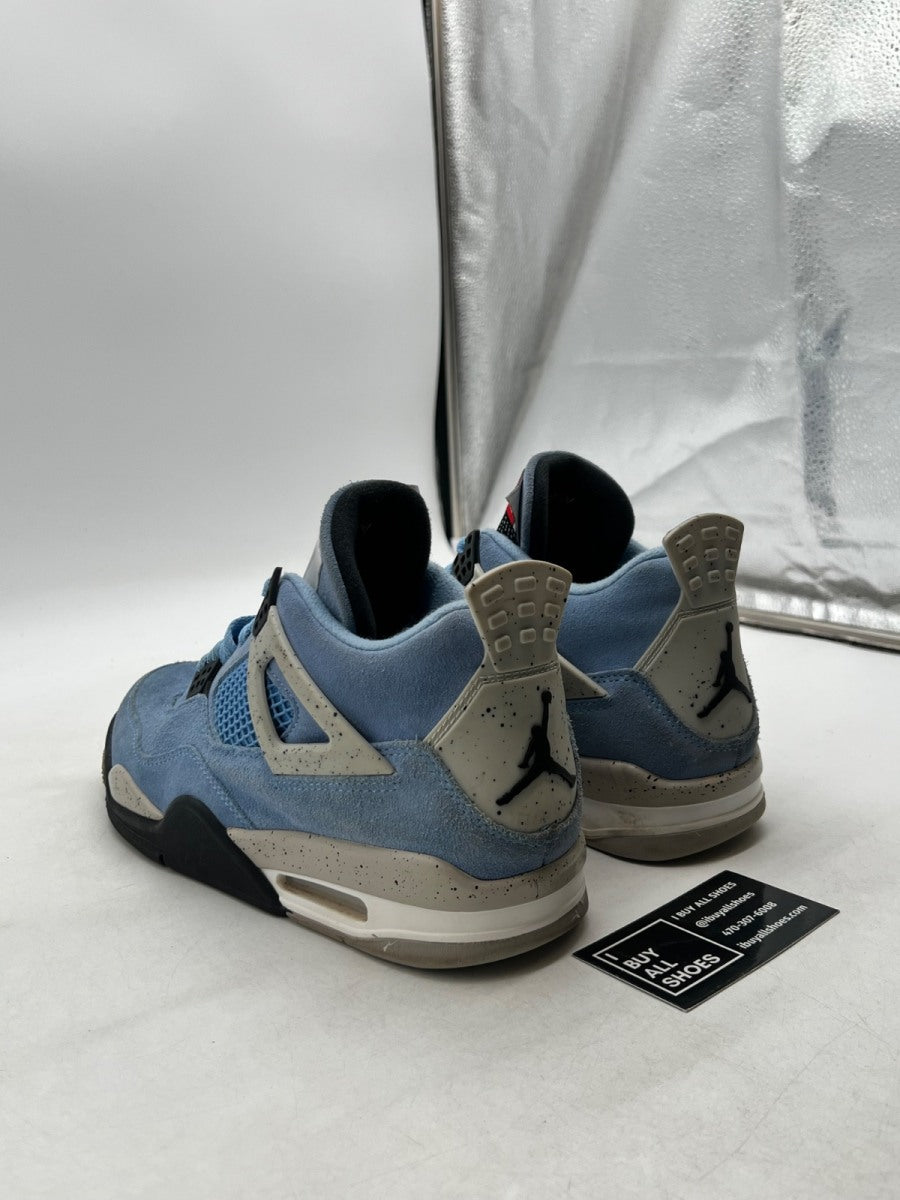 Jordan 4 Retro University Blue 10 (Moderately Worn Pre-Owned) - Image 4