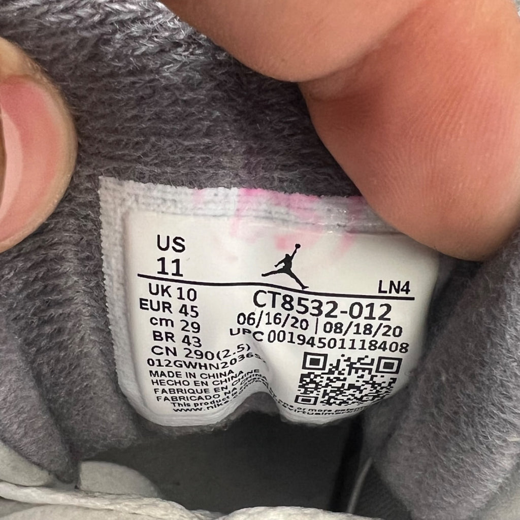 Jordan 3 Retro Cool Grey (2021) 11 (Lightly Worn Pre-Owned)JordanSilver/Light Graphite-Orange Peel-Sport Red - Image 4