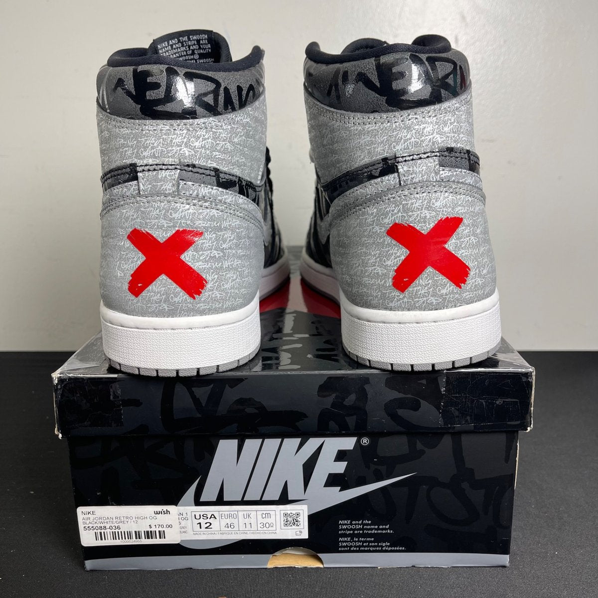 Jordan 1 Retro High OG Rebellionaire (Size 12) - aux