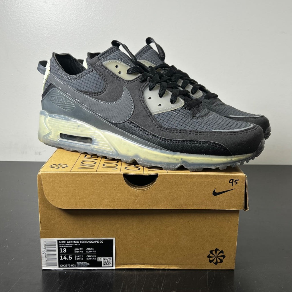 Nike Air Max 90 Terrascape Black Lime Ice 13 (Lightly Worn Pre-Owned)NikeBlack/Lime Ice/Anthracite/Dark Grey - Image 1