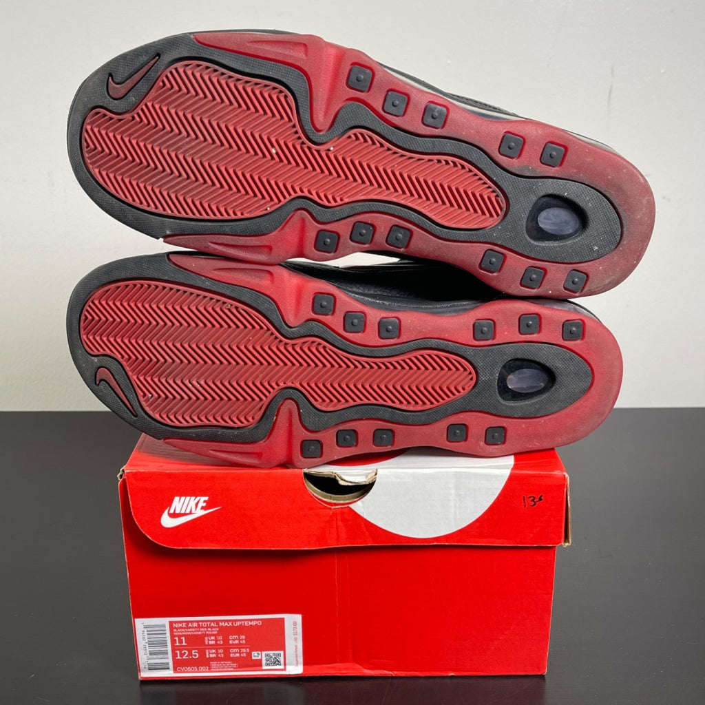 Nike Air Total Max Uptempo Bred 11 (Moderately Worn Pre-Owned)NikeBlack/Black/Varsity Red - Image 5
