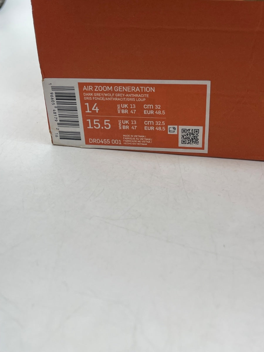 Nike Air Zoom Generation Dark Grey 14 (Moderately Worn Pre-Owned) - Image 9