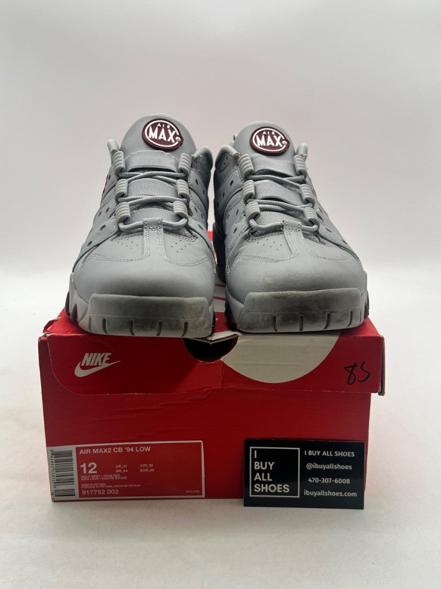 Nike Air Max 2 CB '94 Low Wolf Grey Team Red 12 (Lightly Worn Pre-Owned) - Image 2