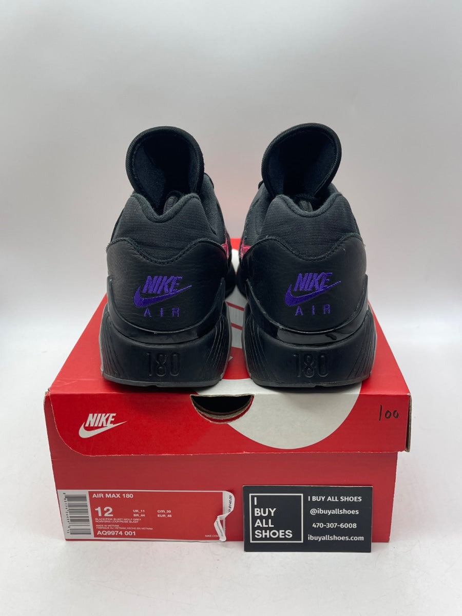 Nike Air Max 180 Black Pink Blast 12 (Moderately Worn Pre-Owned) - Image 3