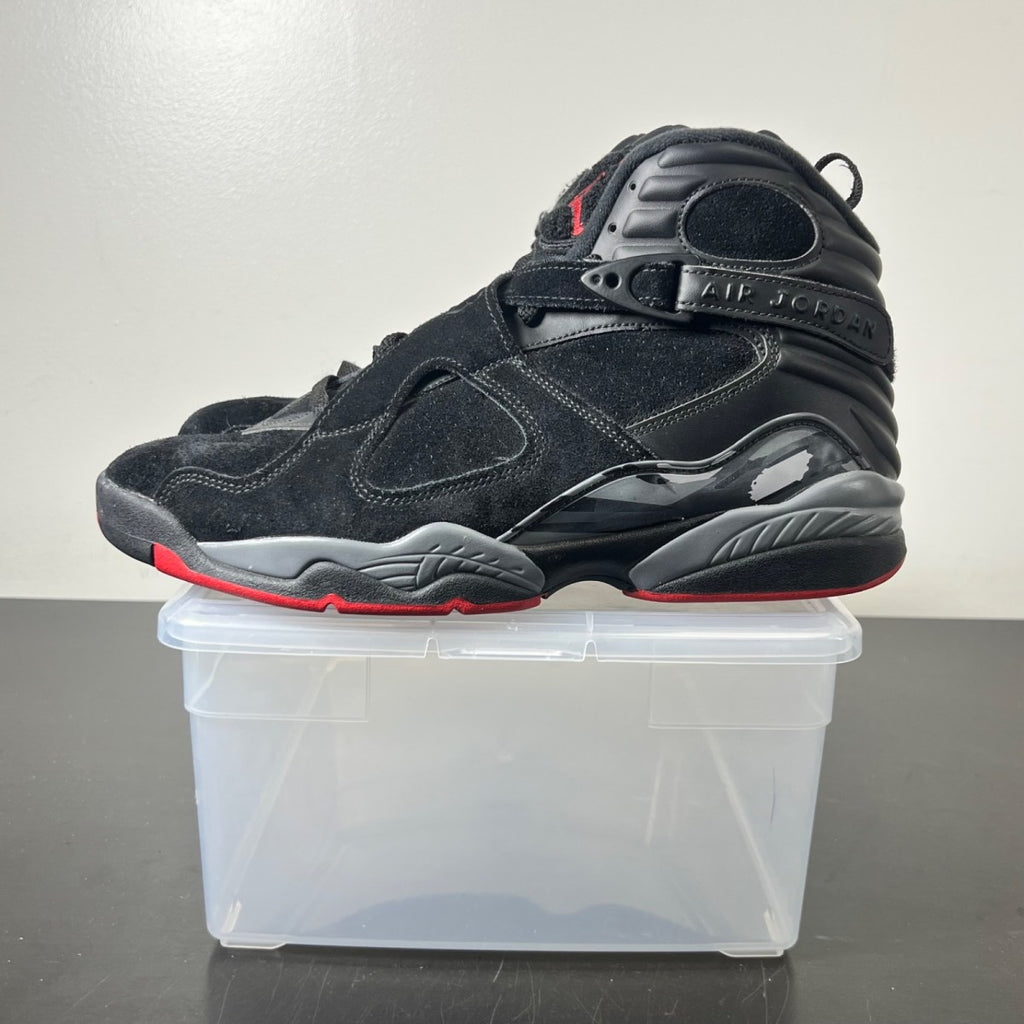 Jordan 8 Retro Black Cement 10.5 (Moderately Worn Pre-Owned)JordanBlack/Gym Red-Black-Wolf Grey - Image 3