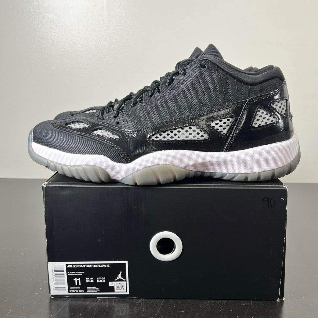 Jordan 11 Retro Low IE Craft Black White 11 (Lightly Worn Pre-Owned)JordanBlack/Black/White - Image 3