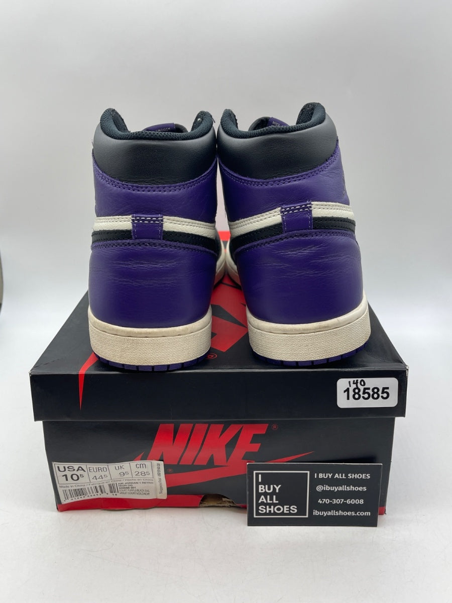 Jordan 1 Retro High Court Purple 10.5 (Heavily Worn Pre-Owned) - Image 3