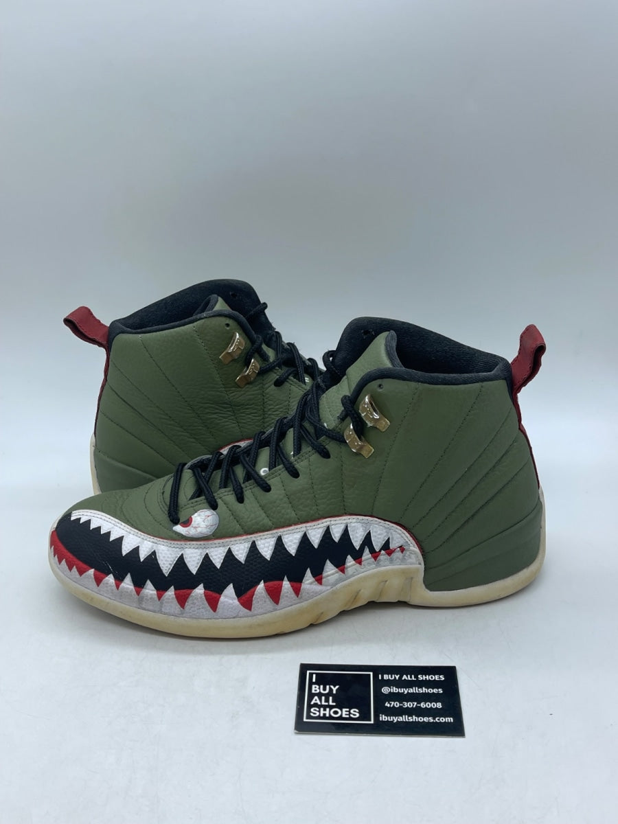 Jordan 12 Retro Stealth 12 (Heavily Worn Pre-Owned) - Image 1