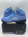 Jordan 5 Retro UNC University Blue 10.5 (Moderately Worn Pre-Owned) - Image 1
