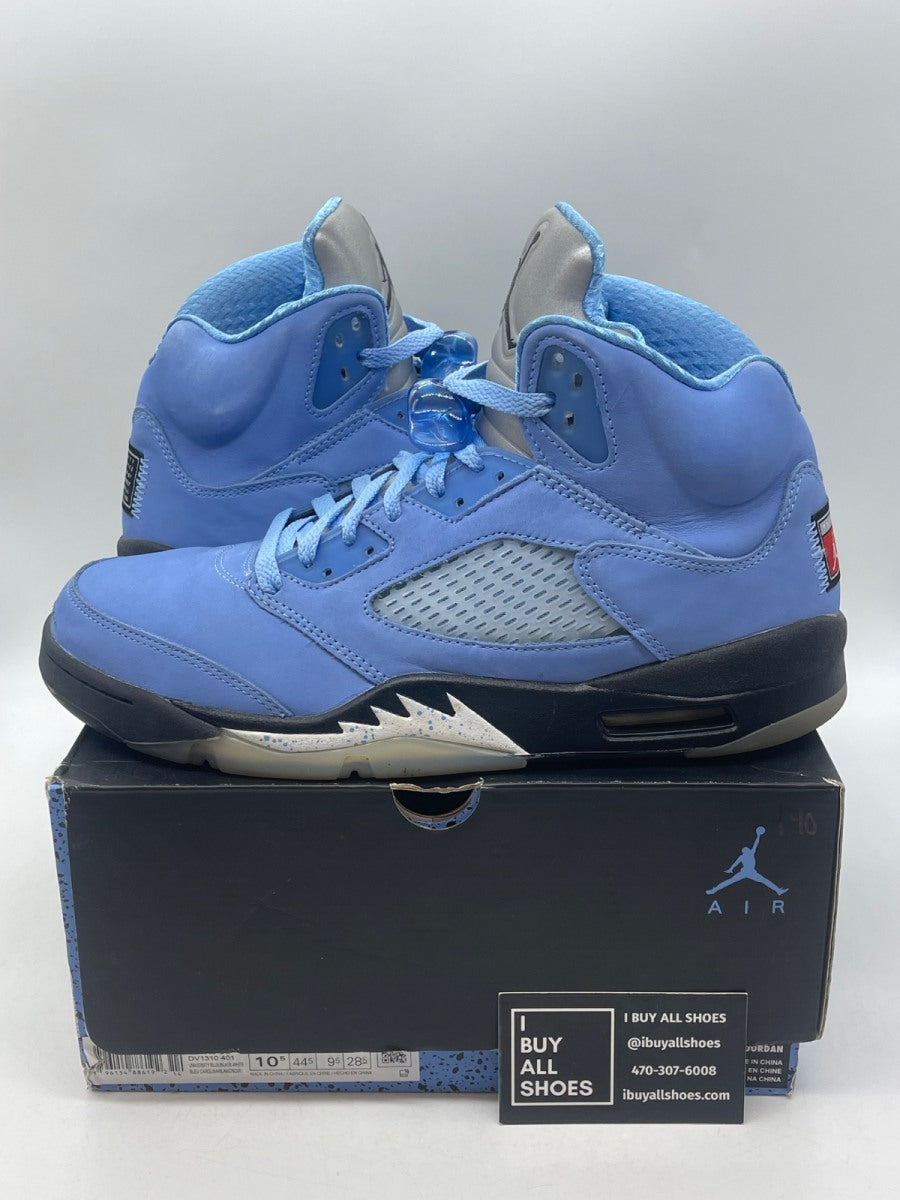 Jordan 5 Retro UNC University Blue 10.5 (Moderately Worn Pre-Owned) - Image 1