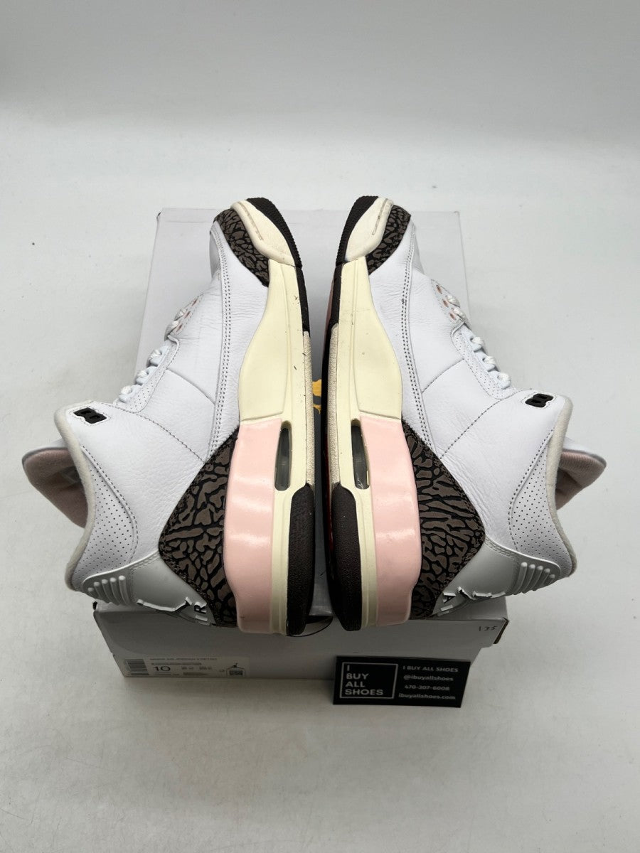 Jordan 3 Retro Neapolitan Dark Mocha (Women's) 10W (Moderately Worn Pre-Owned) - Image 7