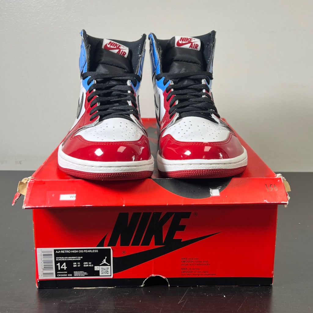 Jordan 1 Retro High Fearless UNC Chicago (Size 14) Moderately Worn - Image 2