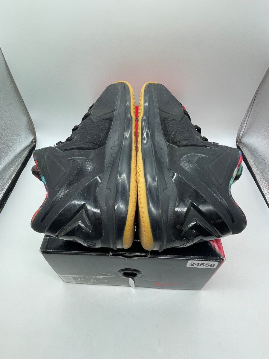 Nike LeBron 11 Low Black Gum 11 (Moderately Worn Pre-Owned)NikeBlack/Hyper Crimson-Hyper Cobalt-Metallic Gold - Image 6