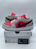 Jordan 1 Retro Low Light Iron Ore Siren Red (Women's) 10.5W (Moderately Worn Pre-Owned) - Image 1