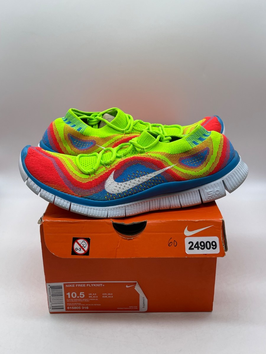 Nike Free Flyknit+ 'Electric Green' 10.5 (Moderately Worn Pre-Owned)Nike - Image 1
