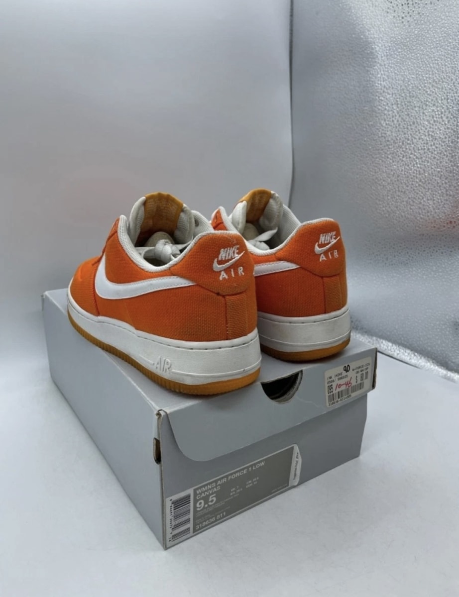 Nike Air Force 1 Low Orange Peel (GS) 9.5Y (Heavily Worn Pre-Owned)NikeOrange Blaze/White-Orange Peel - Image 4