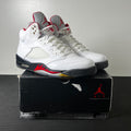 Jordan 5 Retro Fire Red (2013) 10.5 (Lightly Worn Pre-Owned)JordanWhite/Fire Red-Black - Image 1