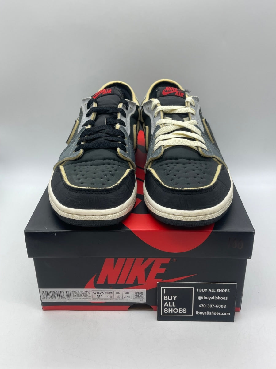 Jordan 1 Low OG EX Black Smoke Grey 9.5 (Moderately Worn Pre-Owned) - Image 2