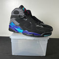 Jordan 8 Retro Aqua (2015) 13 (Heavily Worn Pre-Owned)JordanBlack/Bright Concord-Aqua Tone - Image 1