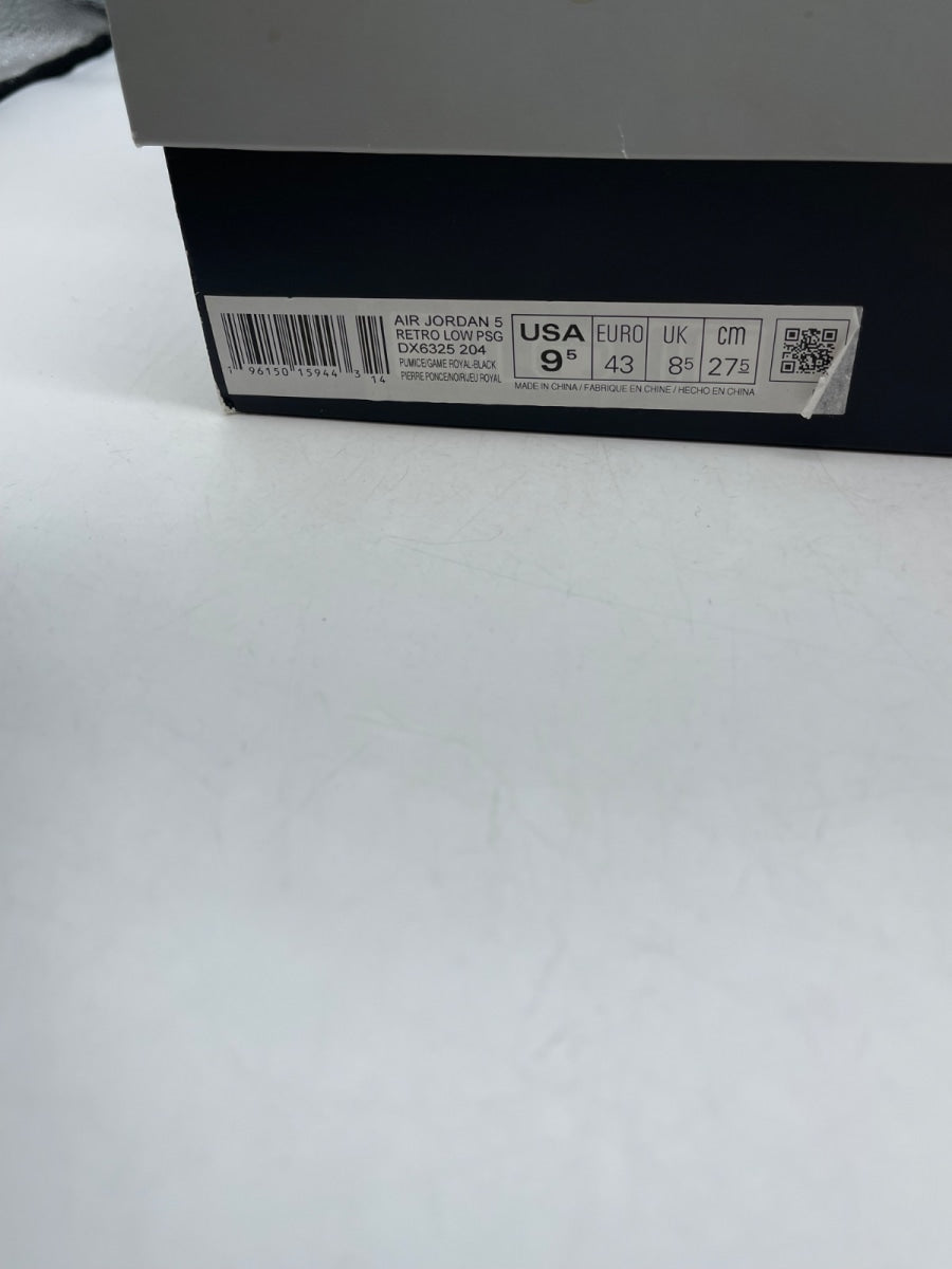 Jordan 5 Retro Low PSG (2022) 9.5 (Moderately Worn Pre-Owned)JordanPumice/Game Royal-Black-Plum Eclipse - Image 9