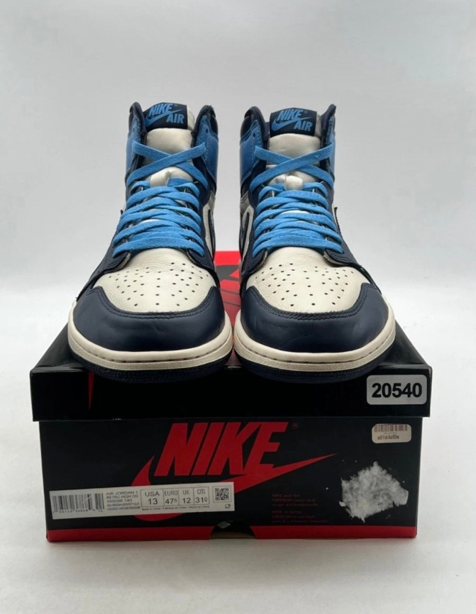 Jordan 1 Retro High Obsidian 13 (Lightly Worn Pre-Owned)JordanSail/Obsidian-University Blue - Image 2