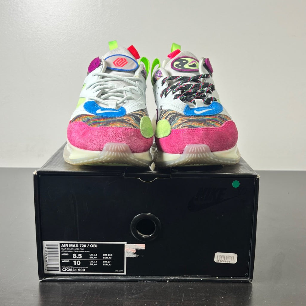 Nike Air Max 720 OBJ Odell Beckham Jr Young King of The Drip 8.5 (Lightly Worn Pre-Owned)NikeMulti-Color/Hyper Pink-Lime Blast - Image 2
