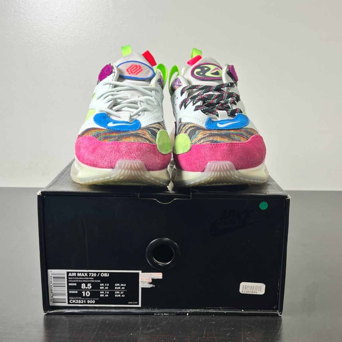 Nike Air Max 720 OBJ Odell Beckham Jr Young King of The Drip 8.5 (Lightly Worn Pre-Owned)NikeMulti-Color/Hyper Pink-Lime Blast - Image 2