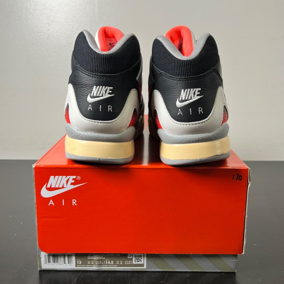 Nike Air Tech Challenge II Hot Lava (2024) 13 (Lightly Worn Pre-Owned)NikePhantom/Hot Lava/Black/Silver/Pale Ivory - Image 4
