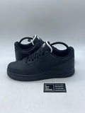 Nike Air Force 1 Low Triple Black (White Tongue) 12 (Moderately Worn Pre-Owned) - Image 1