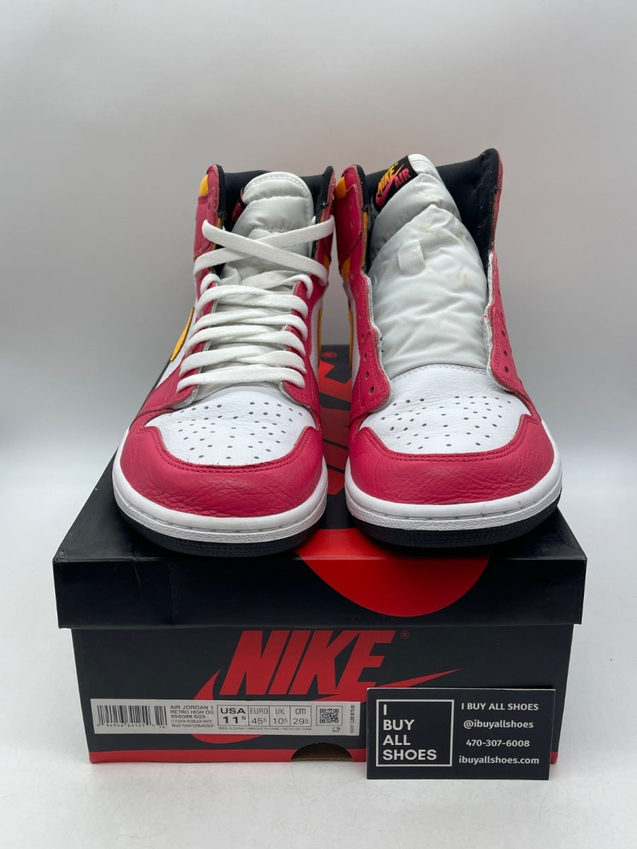 Jordan 1 Retro High OG Light Fusion Red 11.5 (Moderately Worn Pre-Owned)