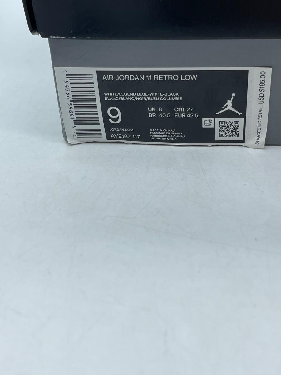 Jordan 11 Retro Low Legend Blue 9 (Moderately Worn Pre-Owned)JordanWhite/White-Black-Legend Blue - Image 9