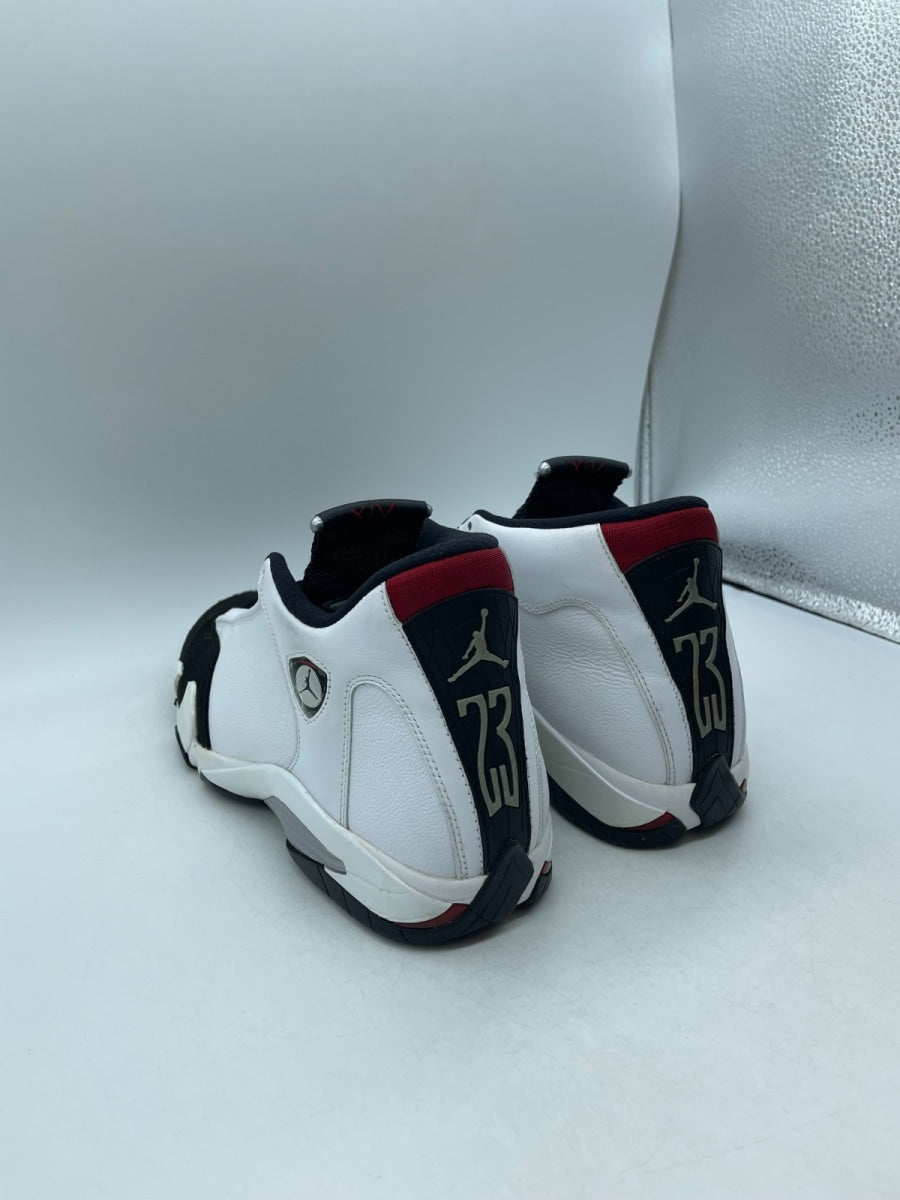 Jordan 14 Retro Black Toe (2014) 10.5 (Moderately Worn Pre-Owned)JordanWhite/Black-Varsity Red-Metallic Silver - Image 4