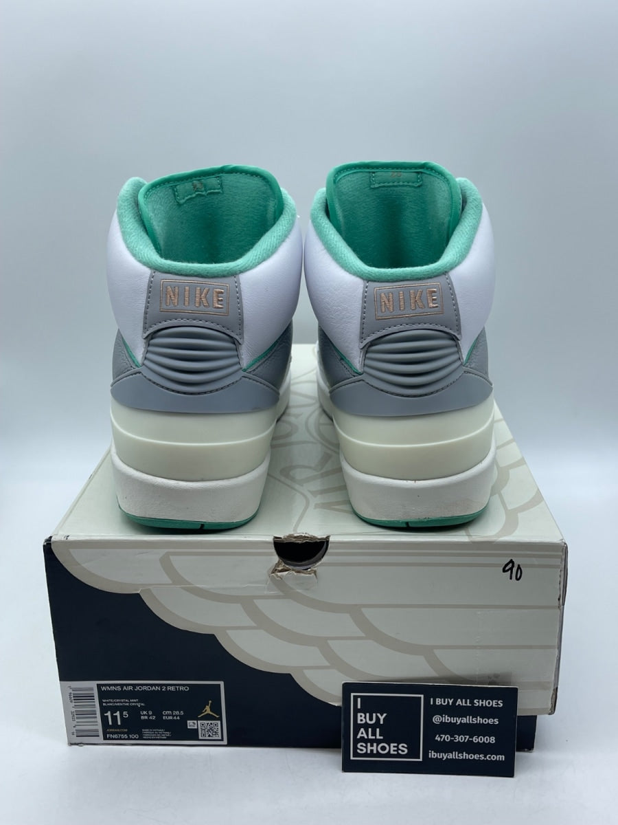 Jordan 2 Retro Crystal Mint (Women's) 11.5W (Moderately Worn Pre-Owned) - Image 3