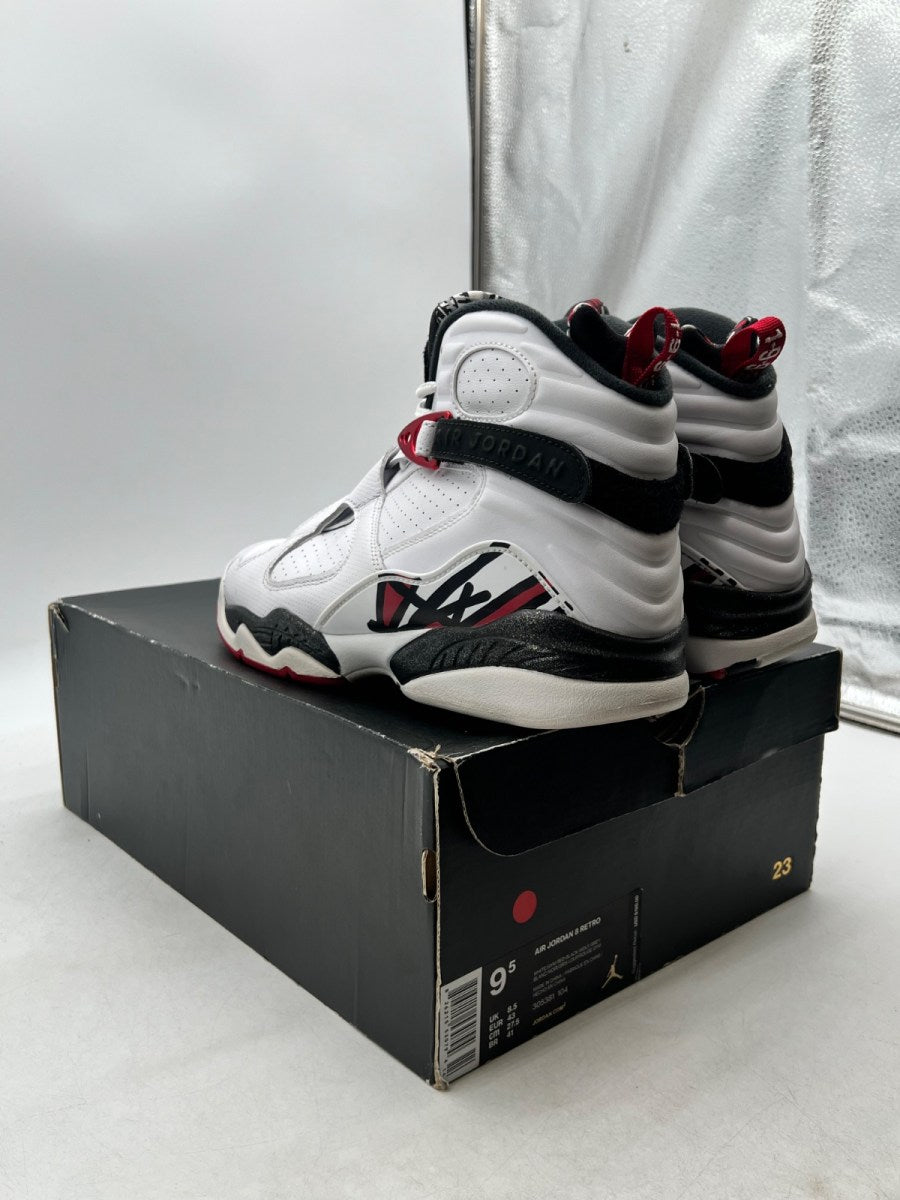 Jordan 8 Retro Alternate 9.5 (Moderately Worn Pre-Owned)JordanWhite/Gym Red-Black-Wolf Grey - Image 4