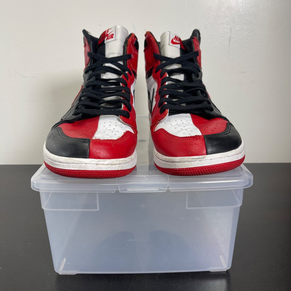 Jordan 1 Retro High Homage To Home (Non-numbered) 14 (Moderately Worn Pre-Owned)JordanBlack/University Red-White - Image 2